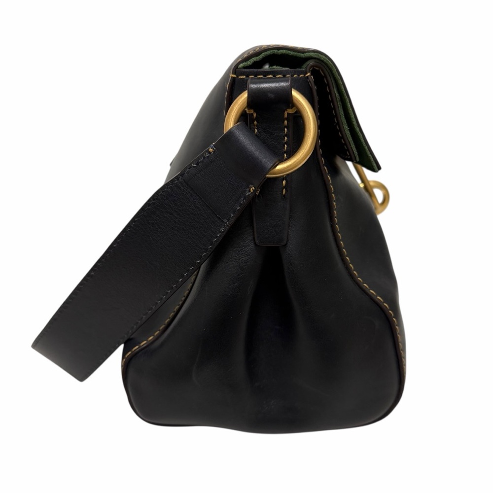 Dooney & Bourke Solid Black Leather Shoulder Hand… - image 4